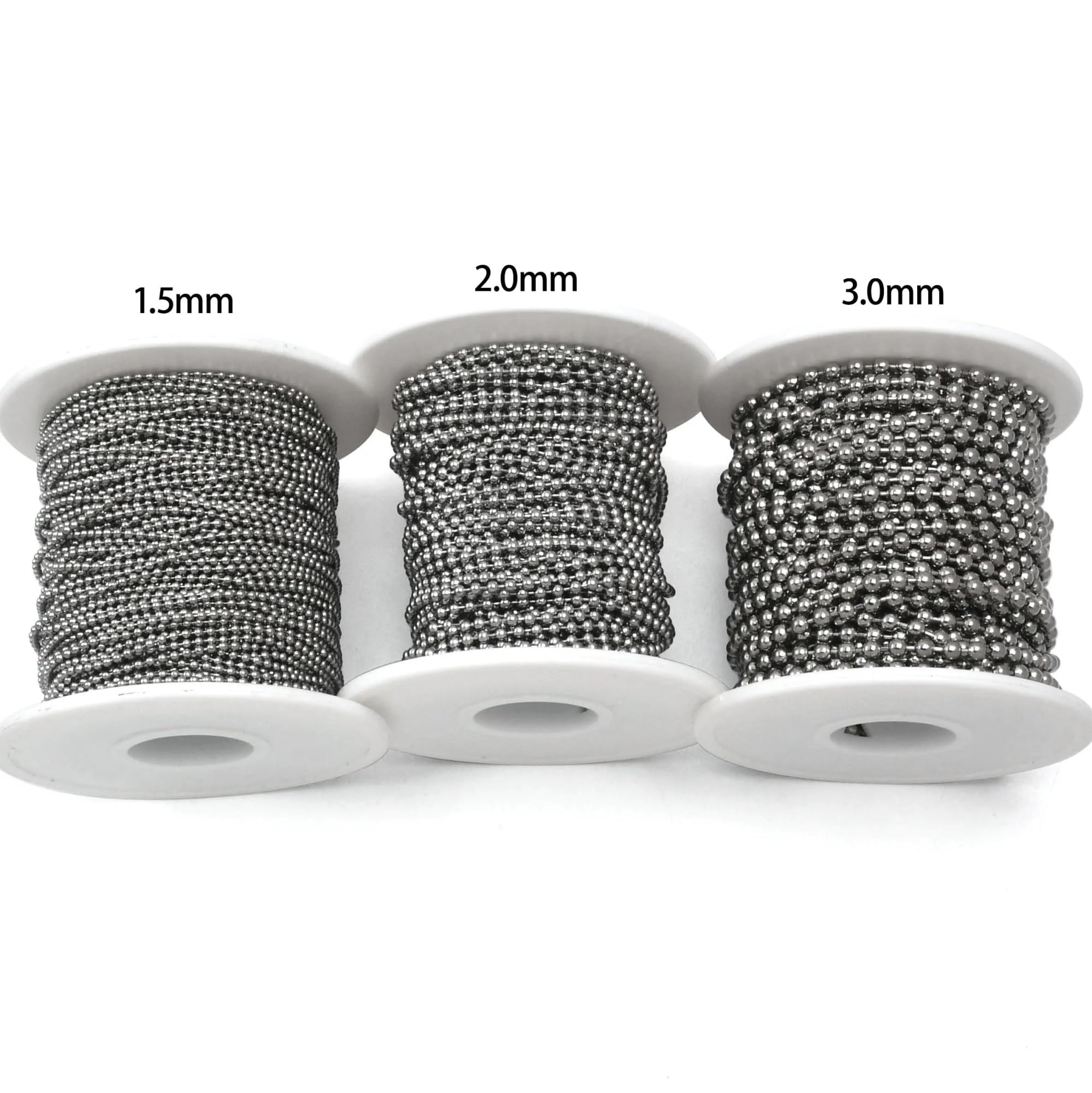 Łańcuszek kulkowy ze stali nierdzewnej 20M z koralikami 1,5 mm 2,0 4(Dia 1.5mm)