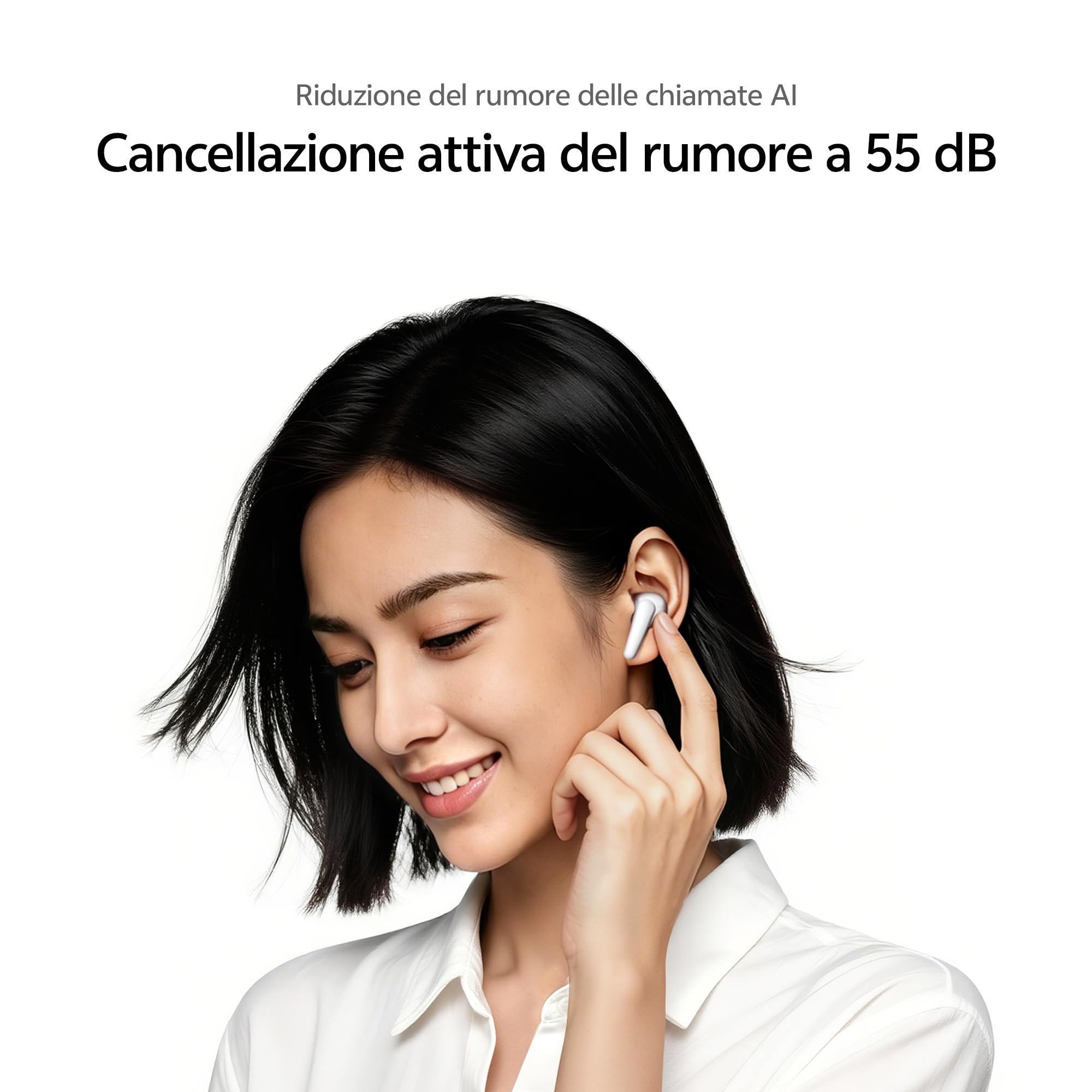 vivo Buds Pro - Auricolari Bluetooth 6.1 con Cancellazione Attiva del Rumore 55 dB, Batteria 55 Ore, Driver 11 mm, Latenza 42 ms, Audio Spaziale, IP54, 4,3 g