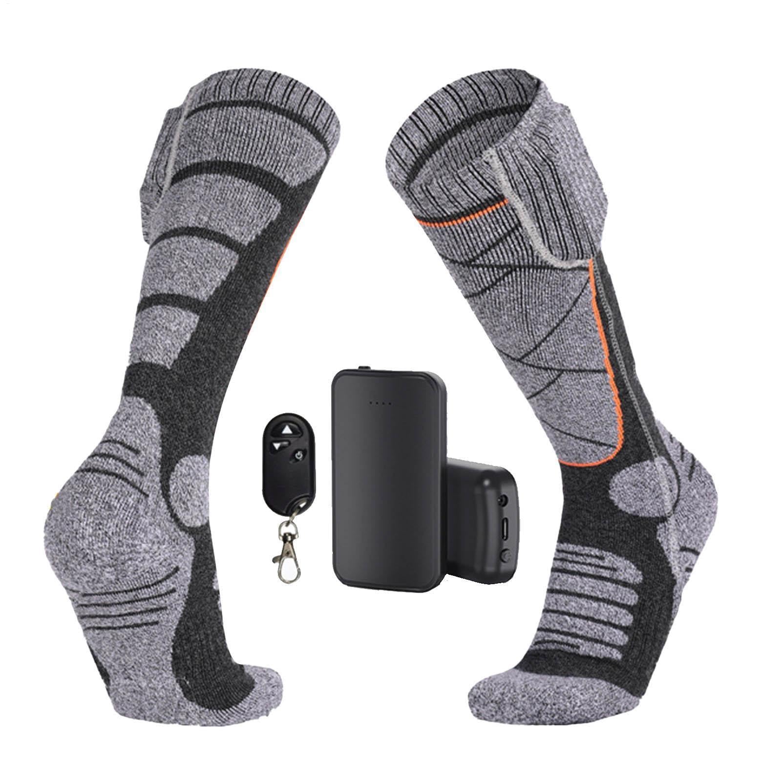 Calze Riscaldate Elettriche Controllo Temperatura 3 Livelli, Scaldapiedi | Calze da Sci Elettriche Riscaldanti Per Lavoro Esterno, Campeggio, Pesca, Caccia, Trekking, Ciclismo, Passeggia