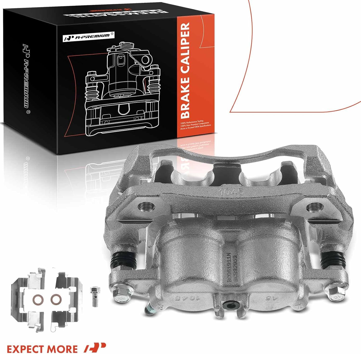 A-Premium Disc Brake Caliper Assembly with Bracket Compatible with Select Acura and Honda Models - CR-V 07-11, RDX 07-12, Accord Crosstour 10-11, Crosstour 12-15, Odyssey 05-10 - Front Right Passenger