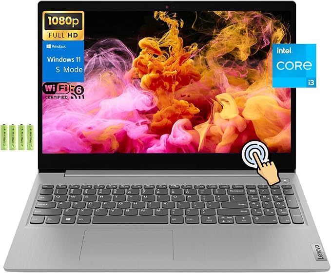 Lenovo Ideapad 3i 15 15,6 pollici FHD Touchscreen Laptop, 11th Dual-Core i3-1115G4, Intel UHD Graphics, 8GB RAM, 512GB PCIe SSD, Numpad, Privacy Camera, Wi-Fi 6, BT, HDMI, Windows 11 Home (modalità S