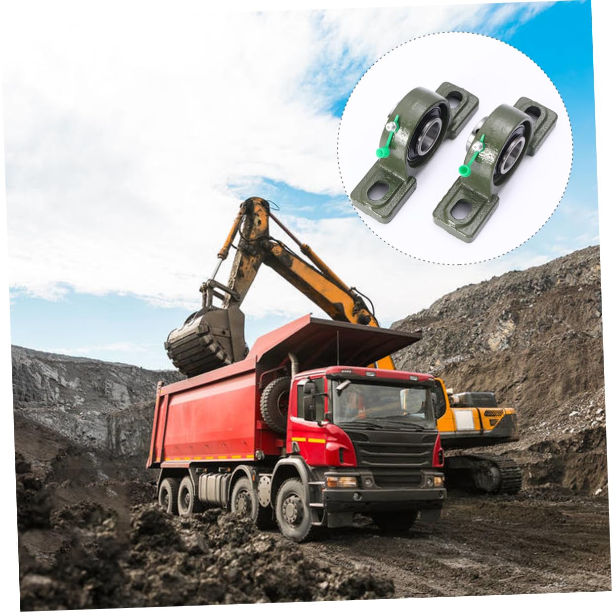 4pcs Ucp205-16 Self-aligning Pillow Block Bearings 25.4mm Bore Cast Iron Mounted Bearings Low Noise Vertical Outer with Self-lubricating Function for Industrial Power Transmission