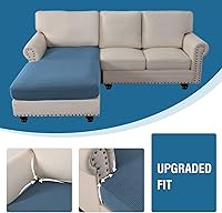 Vista 464 de H.VERSAILTEX 2025 New Sectional Couch Covers 8 Pieces Stretch Sofa Covers for Sectional Sofa Set Separate L Shaped Couch Cover for Both Left/Right