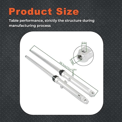 Miniatura 7 de labwork 27 pulgadas de plata Amortiguadores de aceite de horquilla delantera para motocicleta Honda CG125 CT90 CT110 Trail 1 par