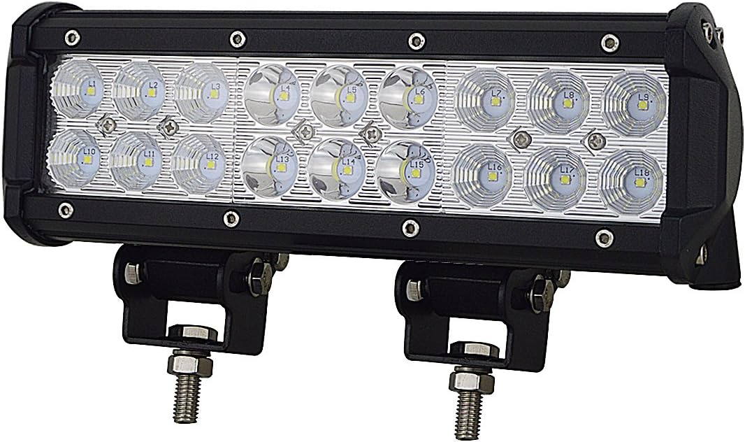 Willpower 9 inch 54W LED Work Light Bar Spot Flood Combo Beam 6000K 12V 24V Off Road Driving Light for Truck Car ATV SUV 4X4 Jeep Truck Driving Lamp 10-30V