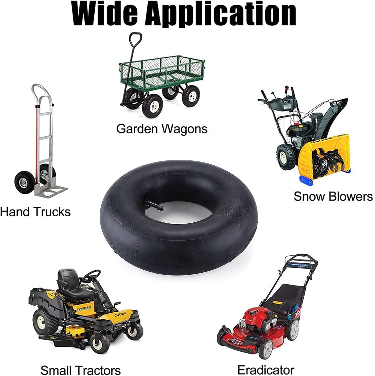 2PCS Wheelbarrow Inner Tube 4.00-6/13x5.00-6 Straight Valve fits Wheelbarrow Tire, Lawn Movers, Hand Trucks - Image 3