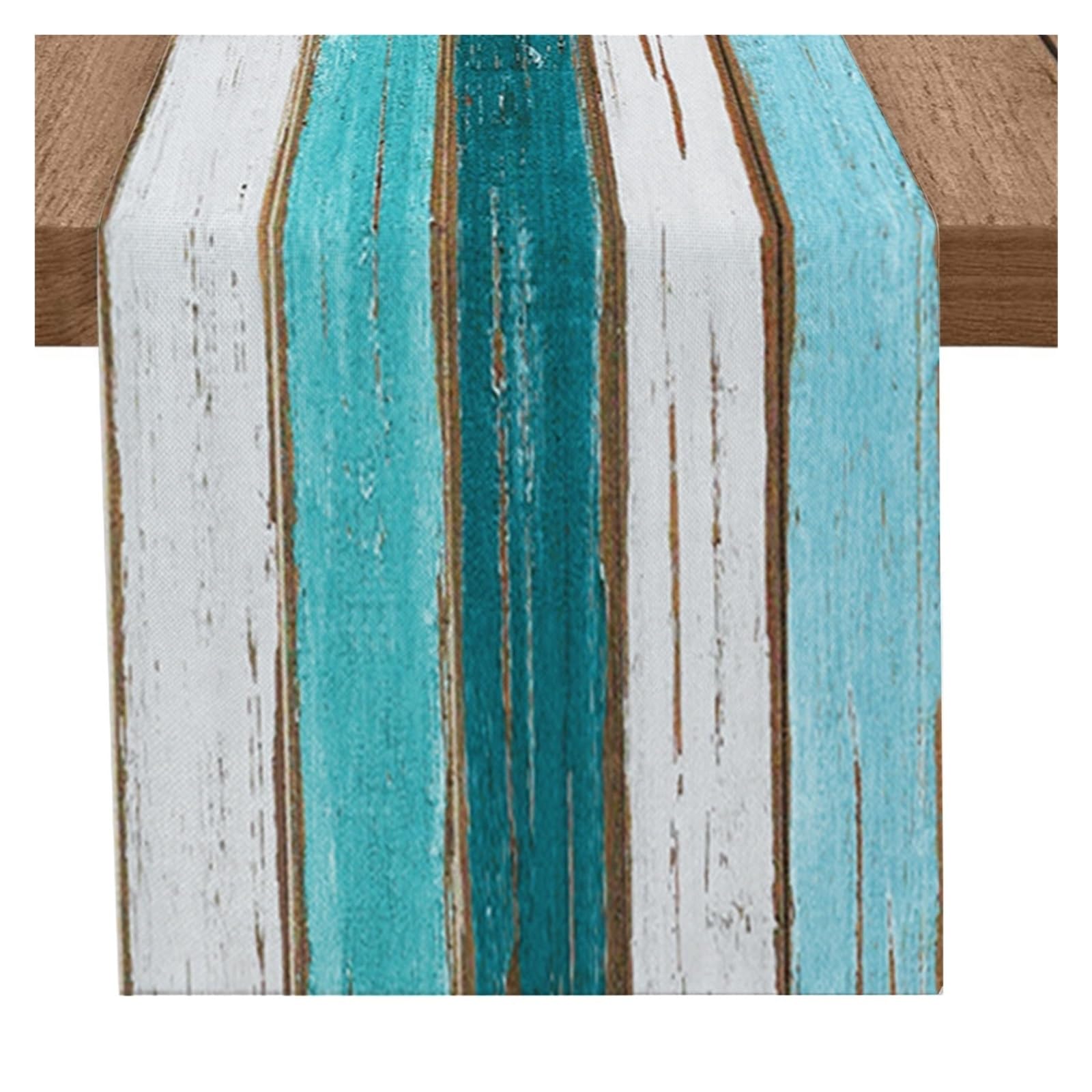 Vintage Gradient Table Runner Decoration Home Decor Dinner For Home Party Decor(Blue,33 x 91cm)