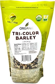 McCabe Organic Tri-Color Barley 2lbs - USDA CCOF Certified, Fiber & Mineral Rich Whole Grain from USA