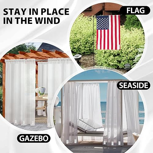 Miniatura 6 de 24 piezas de pesas para cortinas para exteriores, envueltas en plástico, impermeables, para patio, pérgola, cabaña, glorieta, pesos magnéticos para