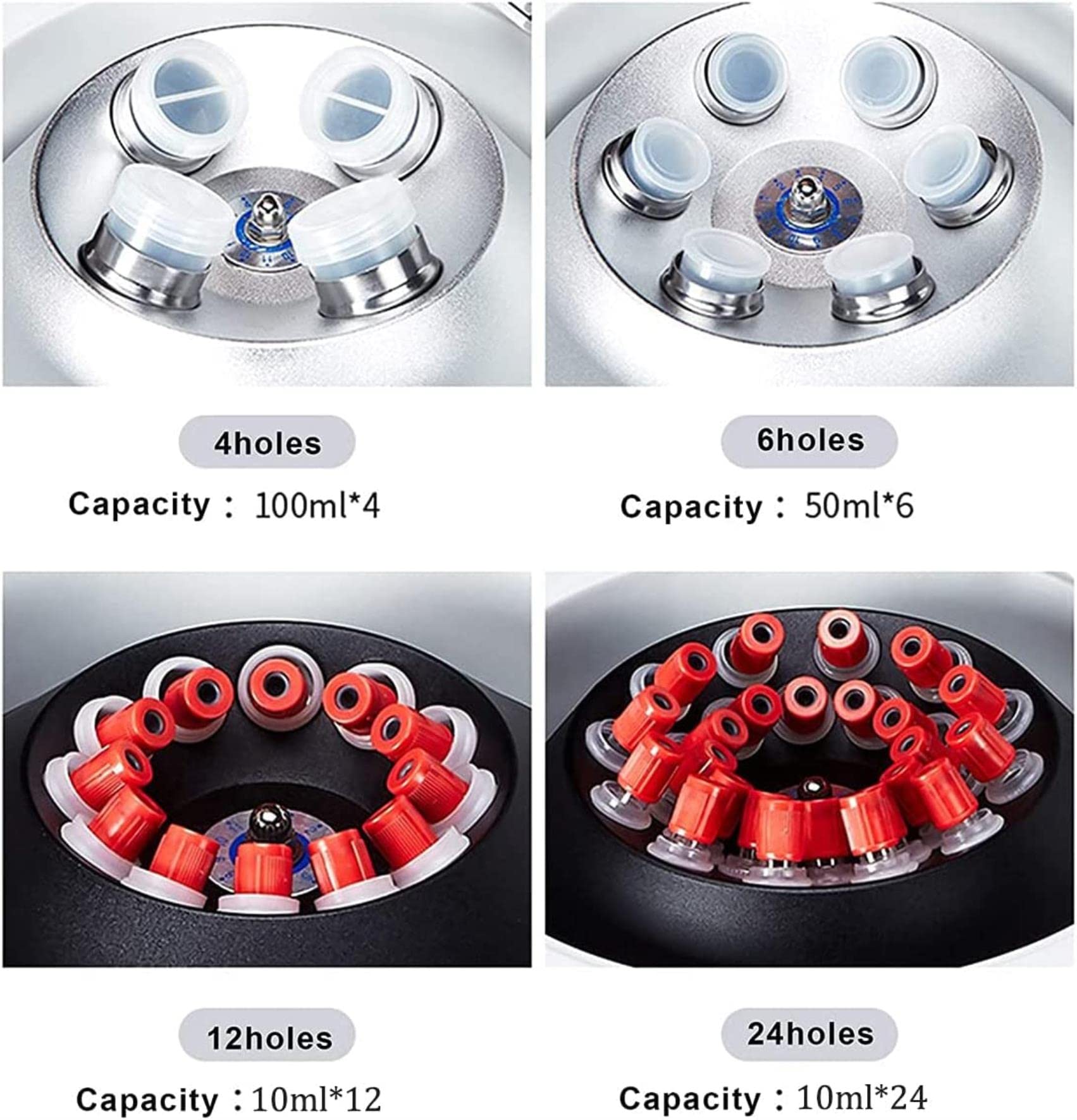 AADECOR Table Centrifuge, Intelligent PRP Centrifuge Digital Display Time Function 0-4000 RPM Centrifugal Machine with LCD Screen, Economy System for Serum/Fat Separator PRF Extractor, 50H 4 x 100 ml