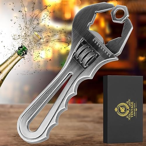 Miniatura 6 de Abrebotellas vintage con forma de llave fija, abrebotellas de metal resistente, regalo perfecto para hombres, mujeres, Halloween, Navidad, ideal