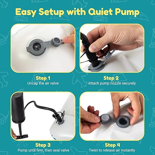 Miniatura 7 de Cama inflable de viaje para niños pequeños con funda  Extensor de asiento de avión para niños, colchón de aire de viaje para bebé, esenciales para