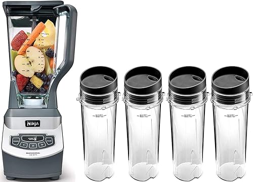 660BL Licuadora profesional para licuado y procesamiento de alimentos, 1100 W, 3 funciones, jarra de licuadora de 72 onzas y 4 tazas ToGo