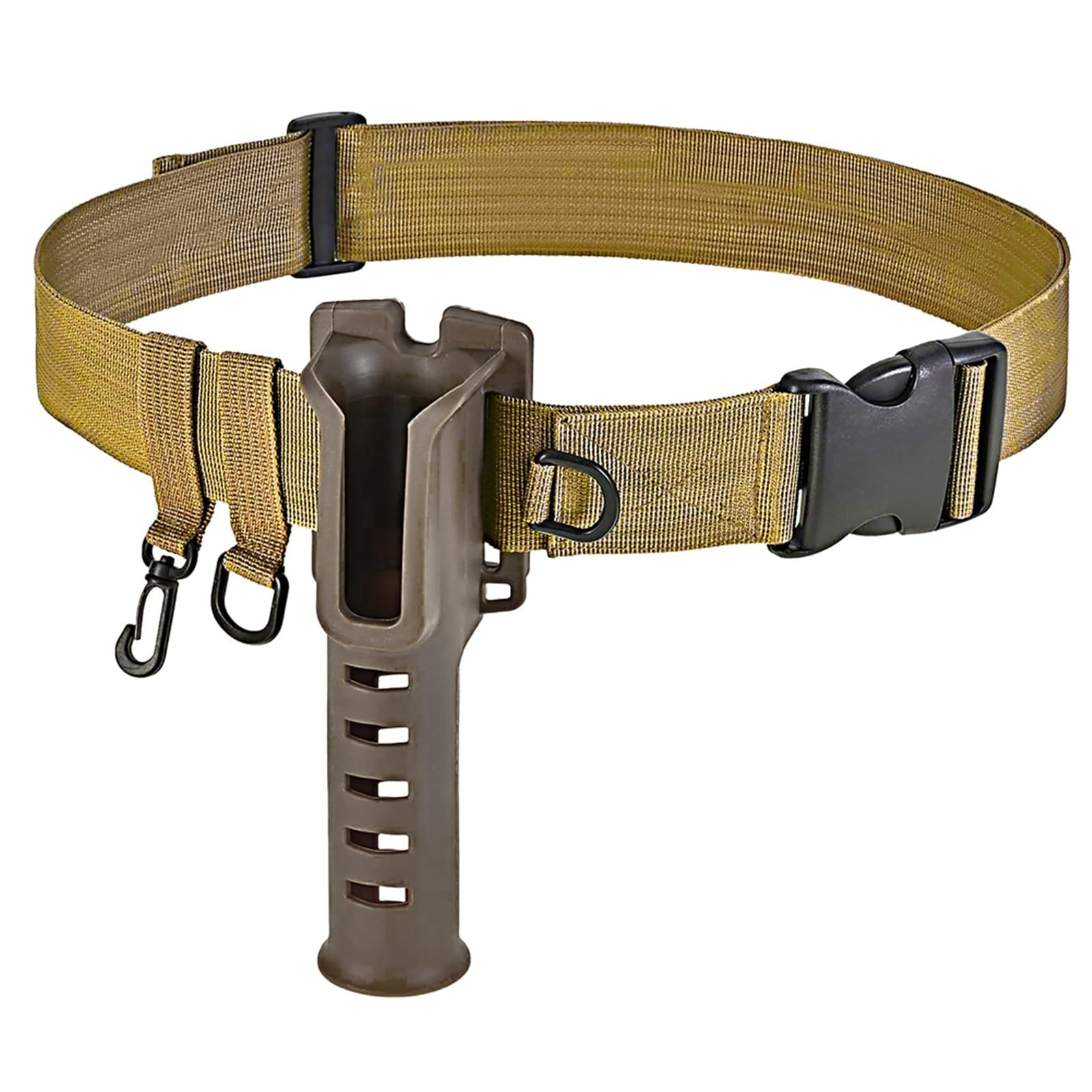 LADFRTYU Boat Fishing Rod Holder Fishing Waist Belt Rod Holder Adjustable Wading Wader Gear Accessories(Khaki)