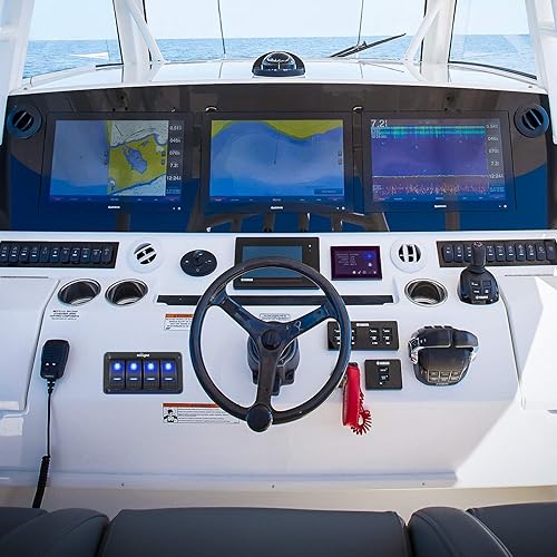 Vista 200 de Nilight Panel de interruptor basculante de 4 bandas, 5 pines de encendido y apagado, soporte de aluminio de 12 V, 24 V, interruptores Verde