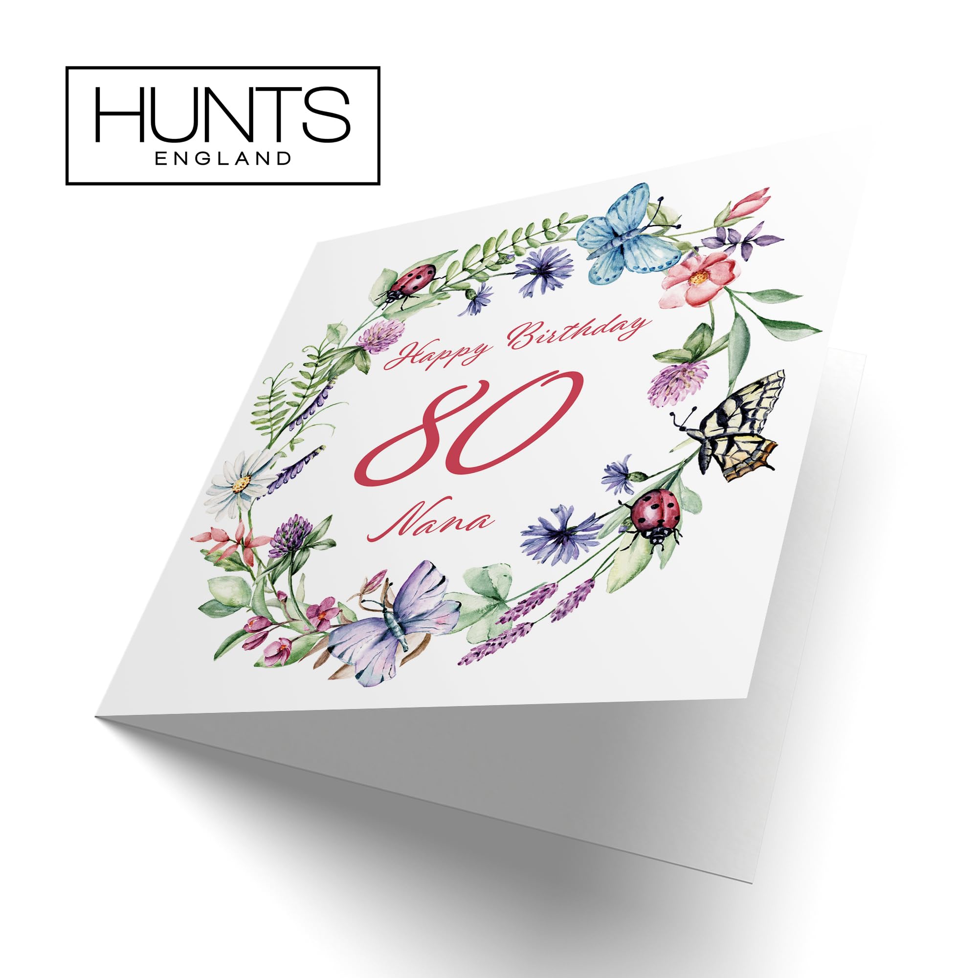Hunts England Biglietto di auguri per 80° compleanno della nonna, 80 & Fabulous, Happy Birthday Granny, collezione Still Totally Fabulous, standard