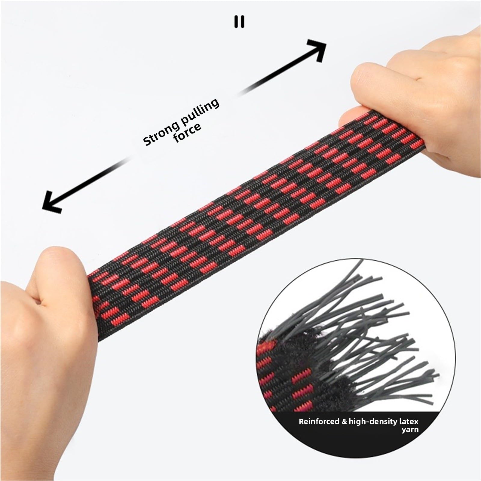 Lot de 5 tendeurs élastiques avec Crochets, Sangles élastiques de 1 à 5 m de Long, for Bagages, Camping, Barres de Toit, déménagement(3m Black)