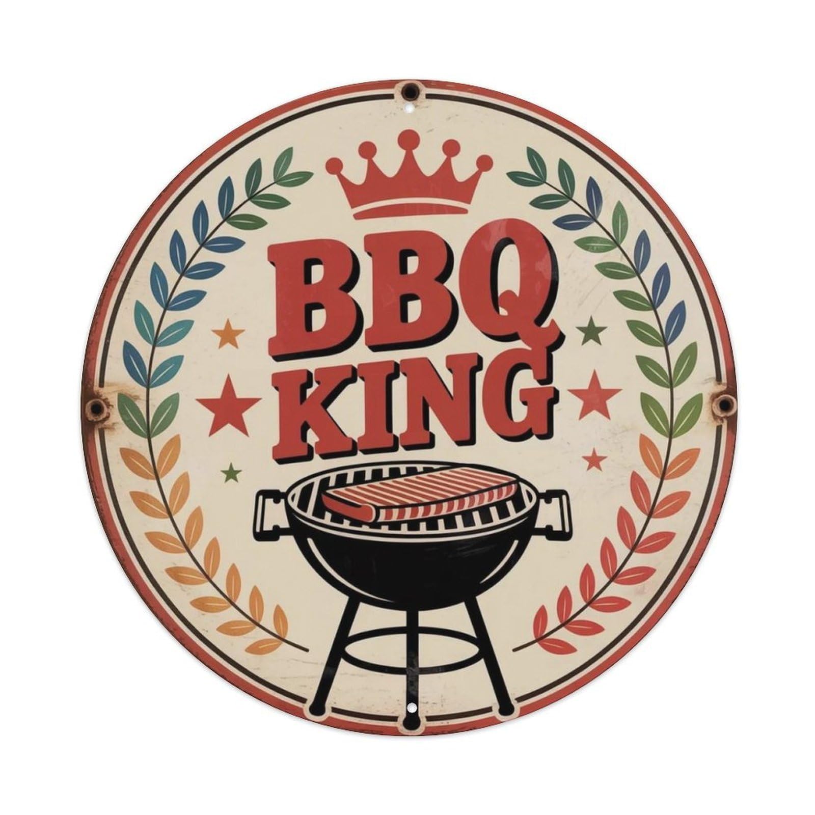 BBQ King Metal Tin Sign Plaque