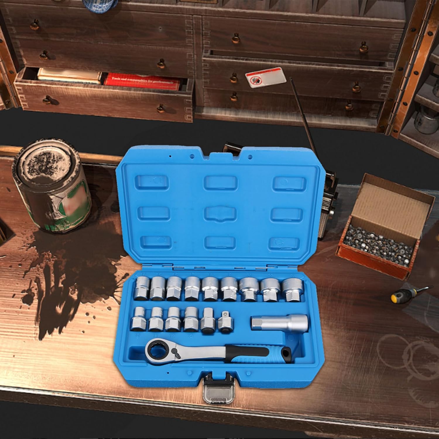 Strong Build Pass Through Socket Set Space Saving Multiple Heads Repair Use Search Engine Metal