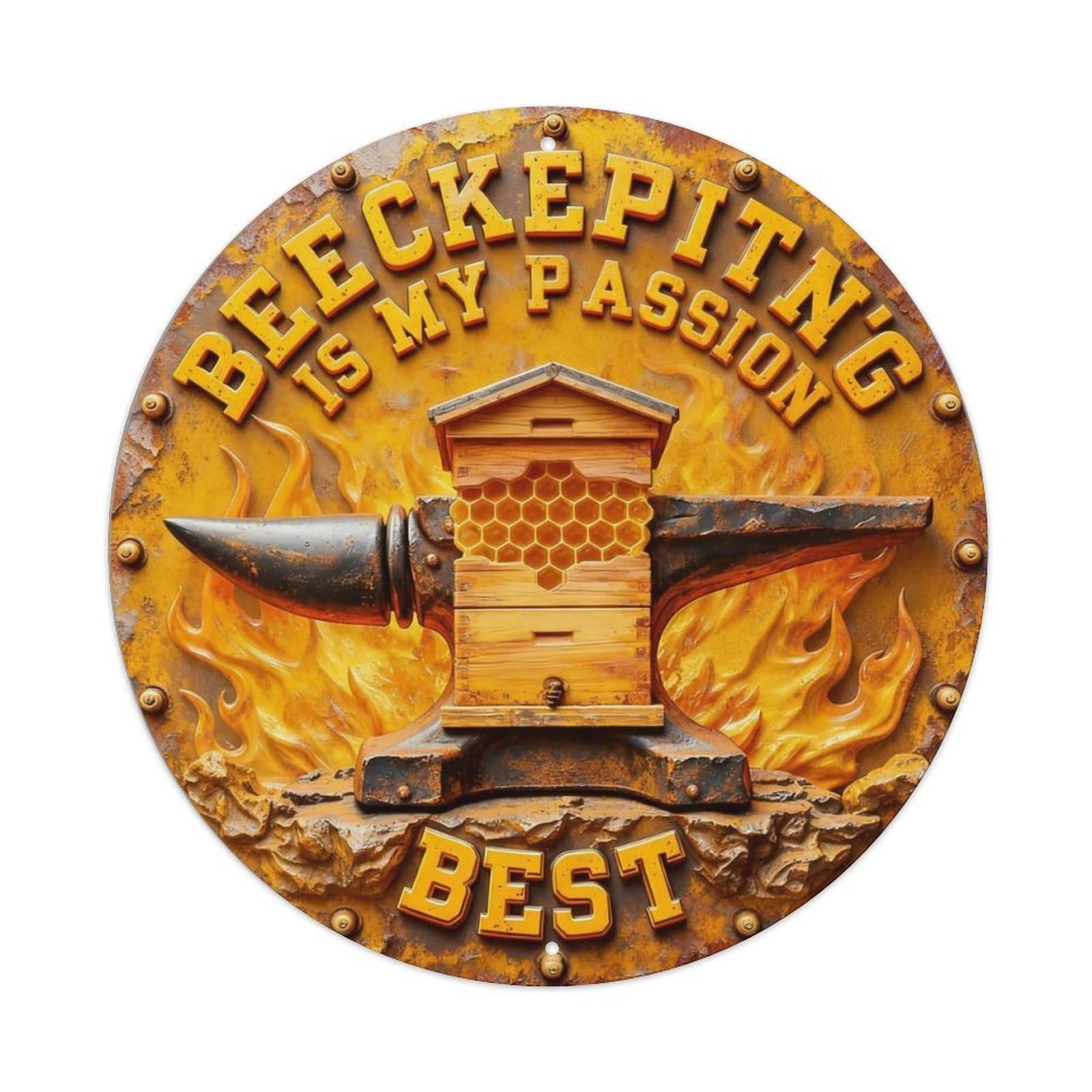Beekeeping Is My Passion Metal Tin Sign Plaque