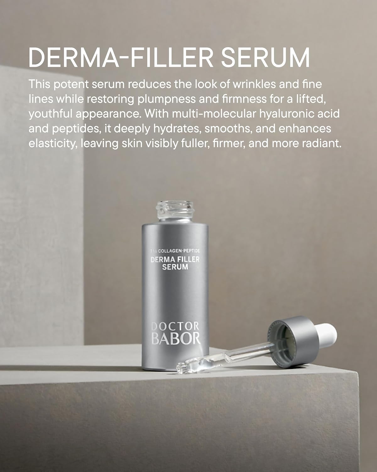 DOCTOR BABOR Lifting Derma Filler Serum, Collagen Peptide Complex, Firmer Smoother Complexion, Hyaluronic Acid Hydrates & Plumps Skin, Reduce Wrinkles and Improve Skin Texture, 1 oz - Image 4