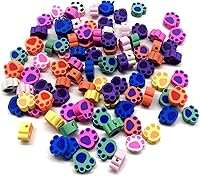 Vista 11 de 100 piezas de cuentas de arcilla polimérica Heishi espaciadoras mixtas, suministros para hacer pulseras, pendientes, collares de bricolaje