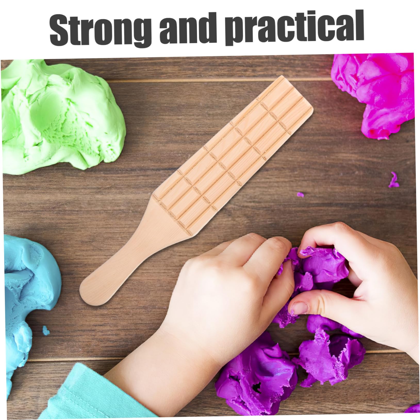 TEHAUX 3pièces Kit Outils de Modelage pour Garçon Fille Outils de Poterie Bois Brut Spatule à Modeler Argile pour Loisirs Créatifs et Fabrication de Figurines Céramique
