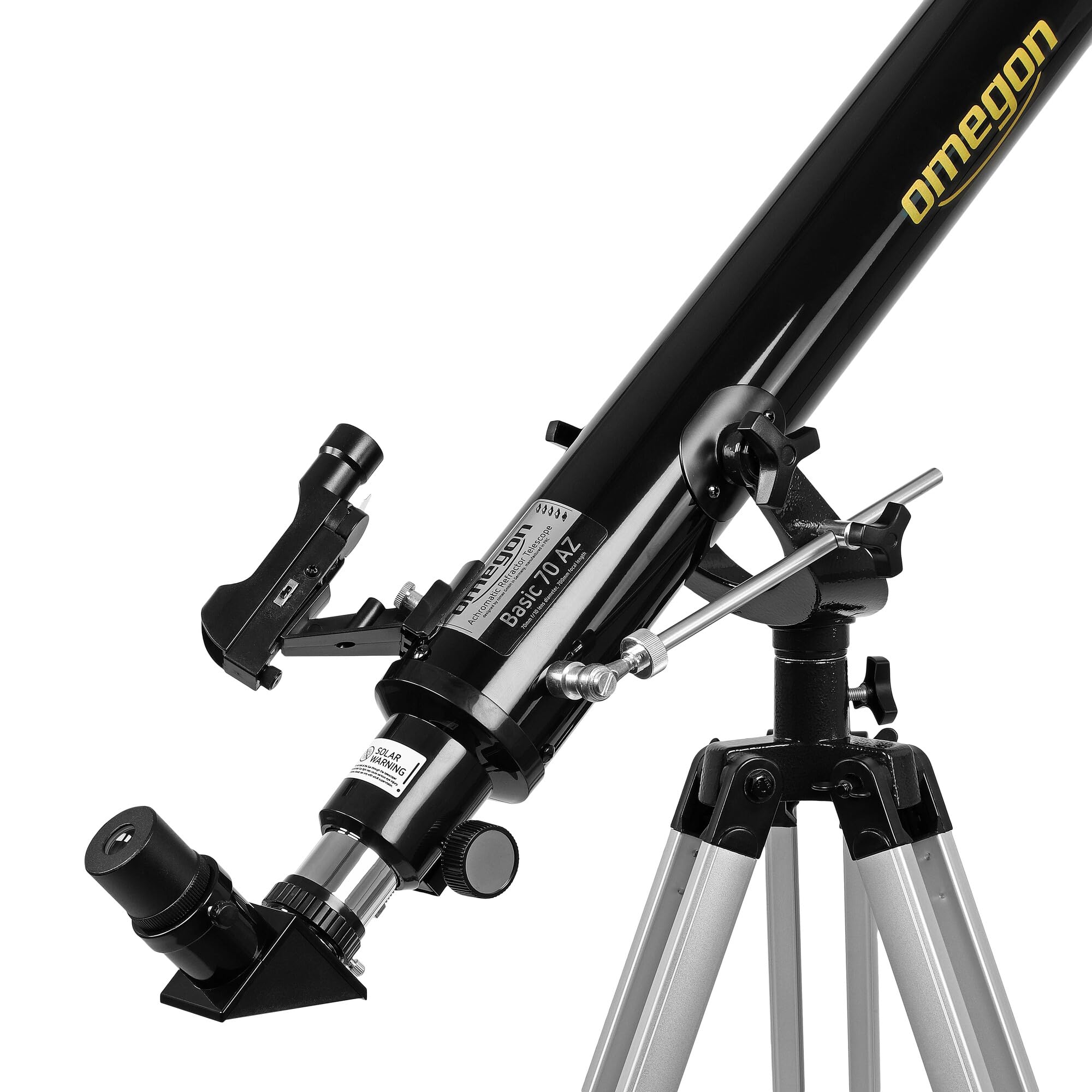 Télescope Omegon AC 70/700 AZ-2 | Réfracteur achromatique | léger et Polyvalent | télescope idéal pour débutants | pour l'observation de la Lune et de la Nature | trépied en Aluminium