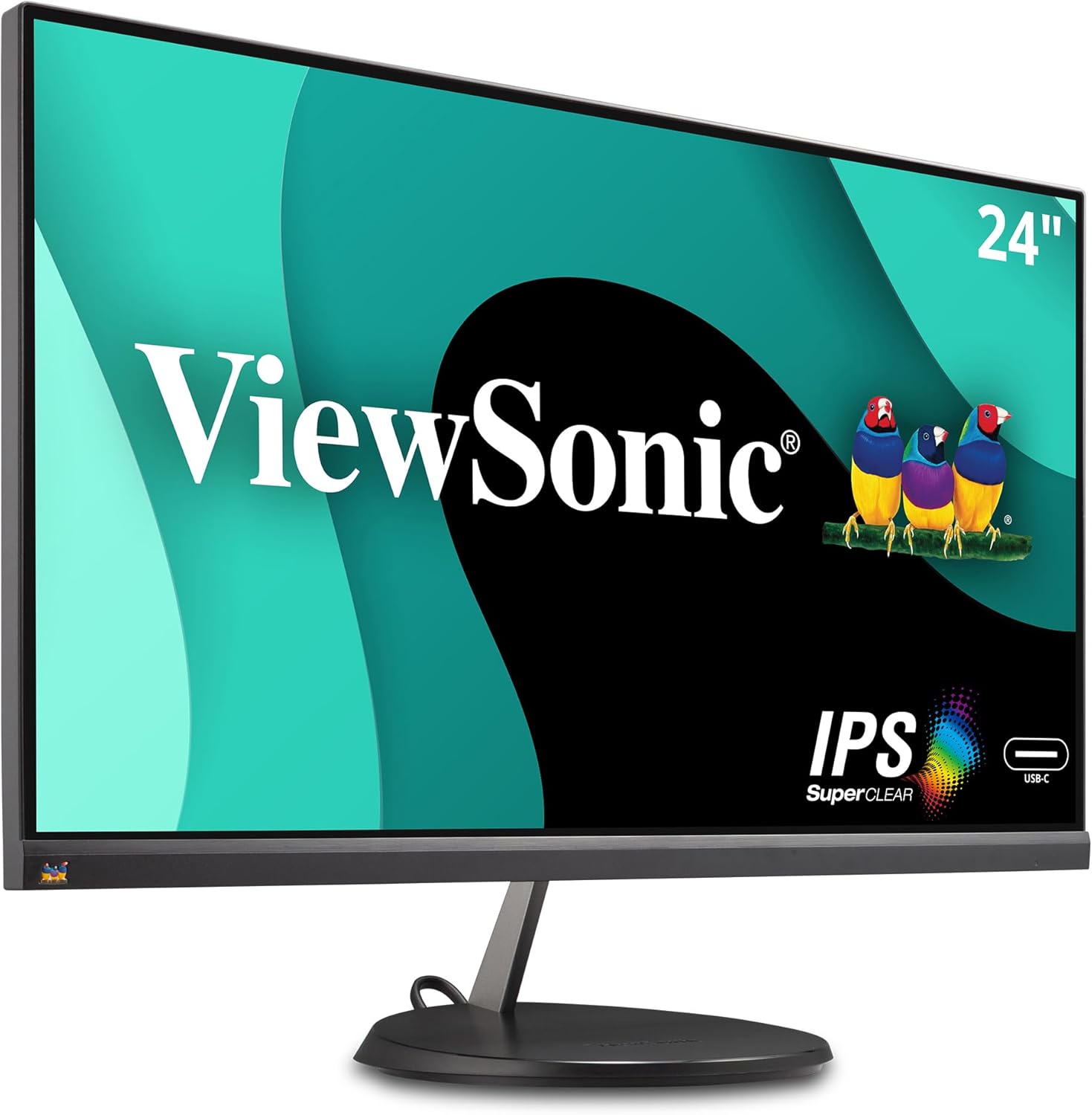 ViewSonic VX2485-MHU 24 Inch 1080p IPS Monitor with USB C 3.2 and FreeSync for Home and Office,Black