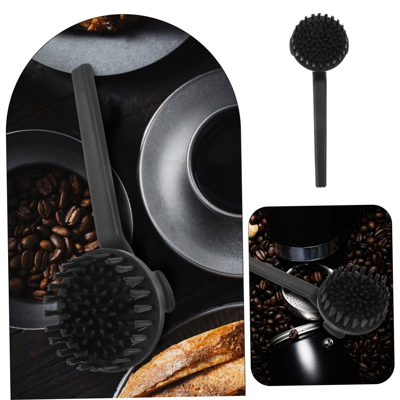 PRETYZOOM 5piezas Cepillo De Limpieza Para Cafetera Espresso Mango Cepillo De Nylon Para Accesorios De Café Para Limpiar Utensilios y Recipientes De Café