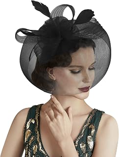 Mesh Fascinator Hat for Women Girls Veil Bridal Wedding Party Hat Vintage Pillbox Hat Church Hat Headwear
