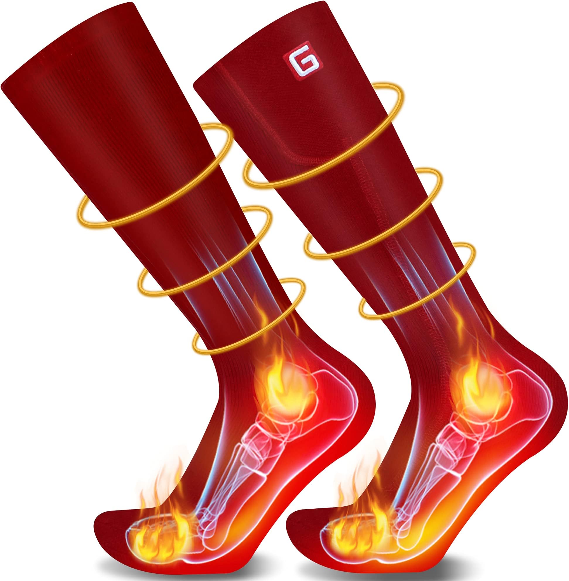 Heat Socks Winter Warm Rechargeable Battery Heat Sox Kit Cycling Foot Warmer