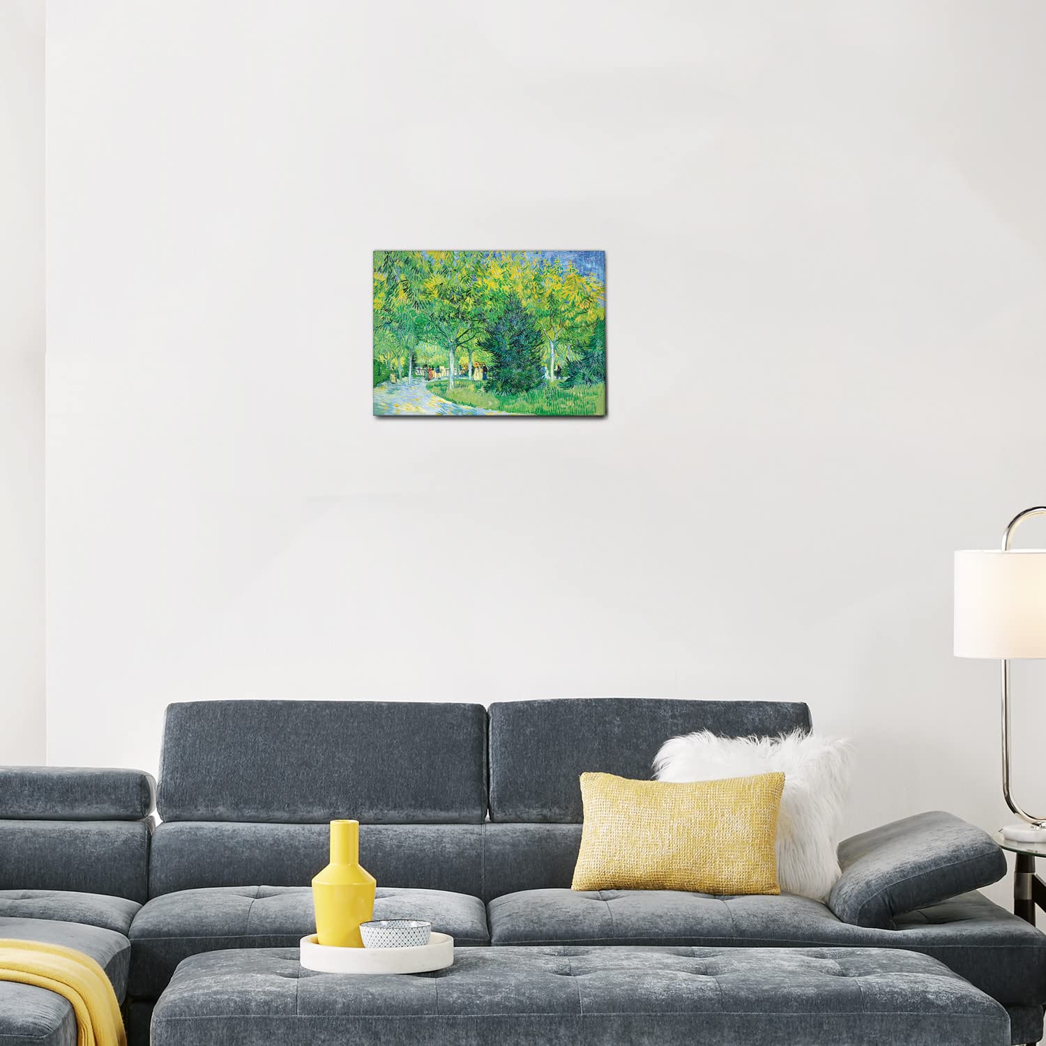 Giallobus - Quadro - Vincent Van Gogh - Sentieri in un parco - Tela Canvas Telaio Standard - 50x35 - Pronto da appendere - Quadri moderni per la casa