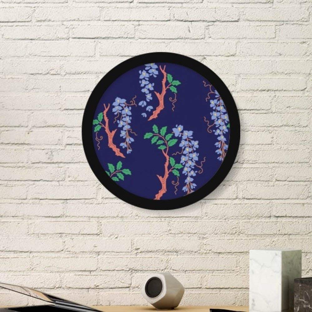Culture japonaise tableau rond cadre noir grande taille DIYthinker