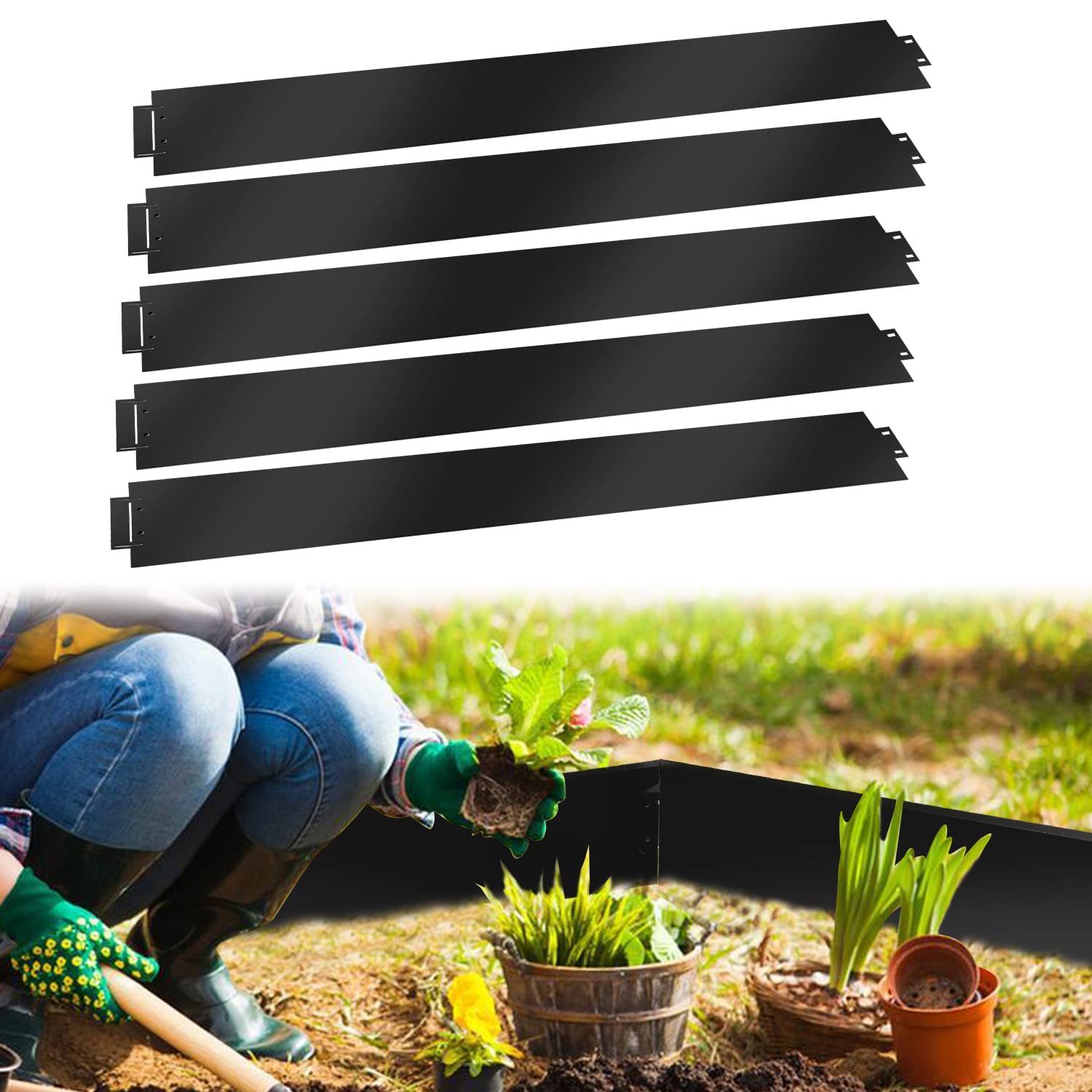 Tubiaz Bordure De Pelouse En Métal Galvanisé - 5 M, 10 M, 15