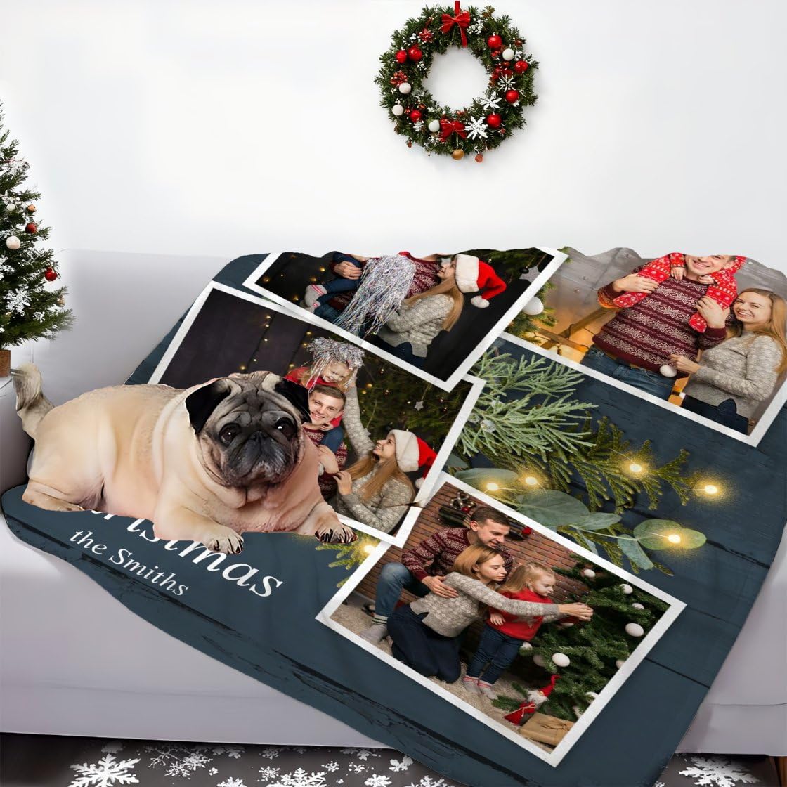 Manta personalizada con texto de fotos para novio, novia, mantas personalizadas para parejas, regalos personalizados de San Valentín, aniversario, Navidad, cumpleaños para ella, él, esposa