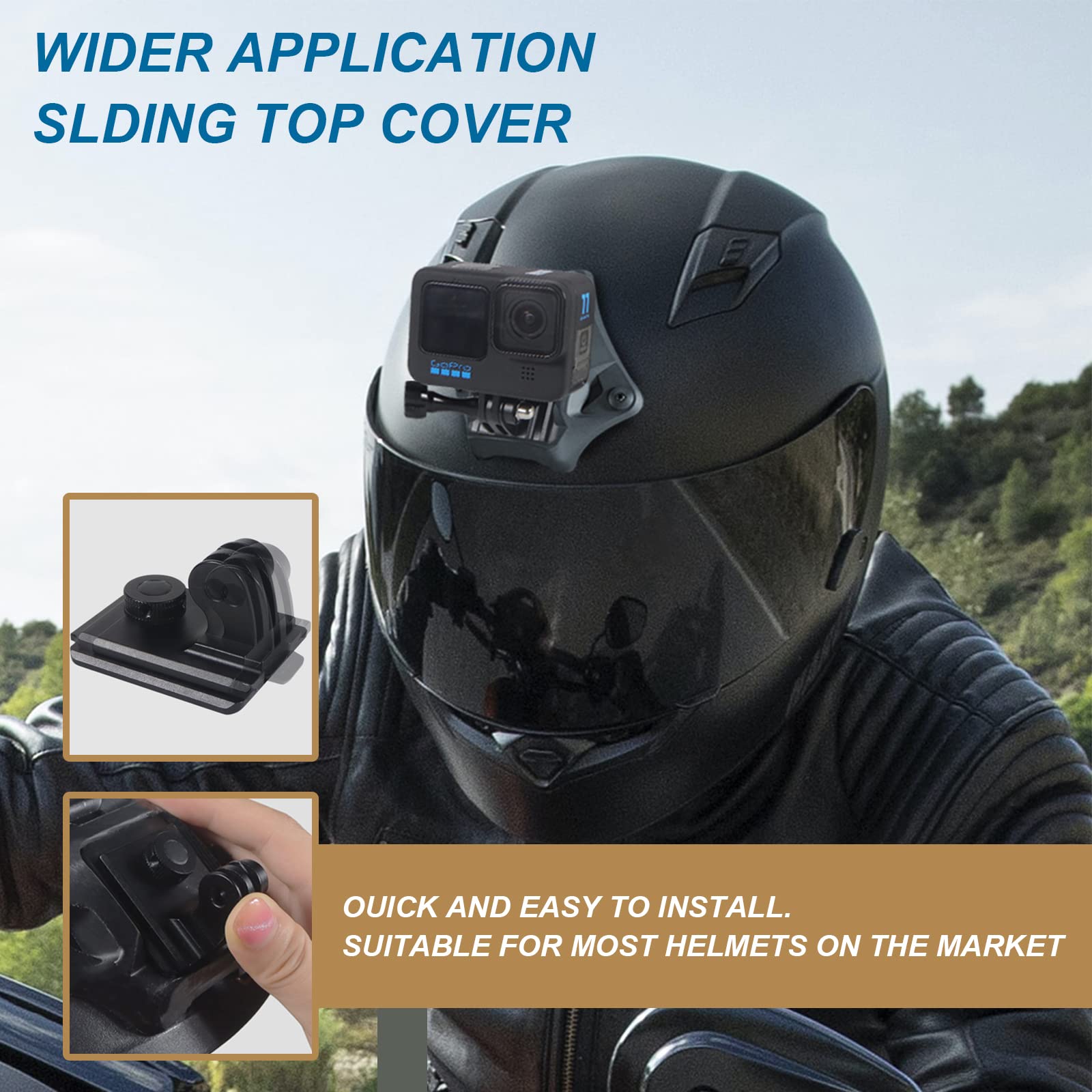 Honbobo NVG Helmet Mount for GOPRO Hero 10/9/8/7/6/5/4 Yi Sjcam Most Action Camera Fixed Base Mount Accessories