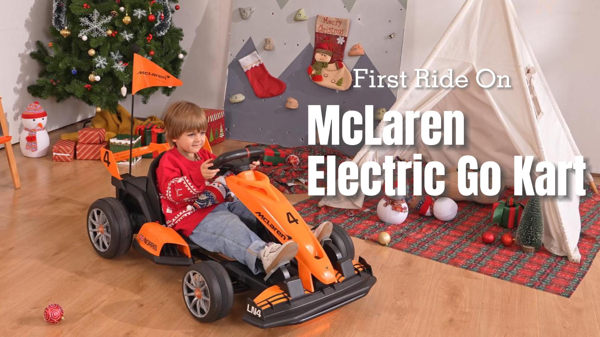 Amazon.com: First Ride On Licensed McLaren Electric Go Kart for