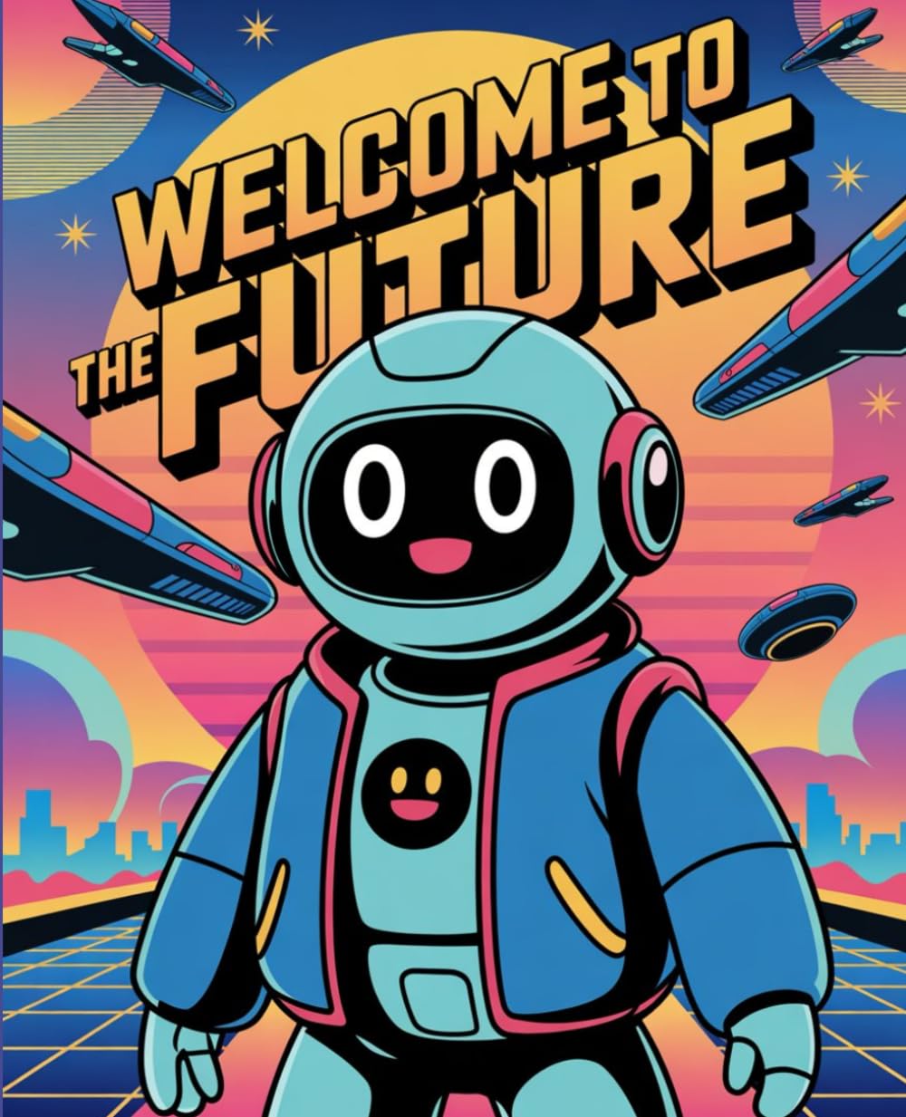 Welcome To The Future: Primary School colouring book