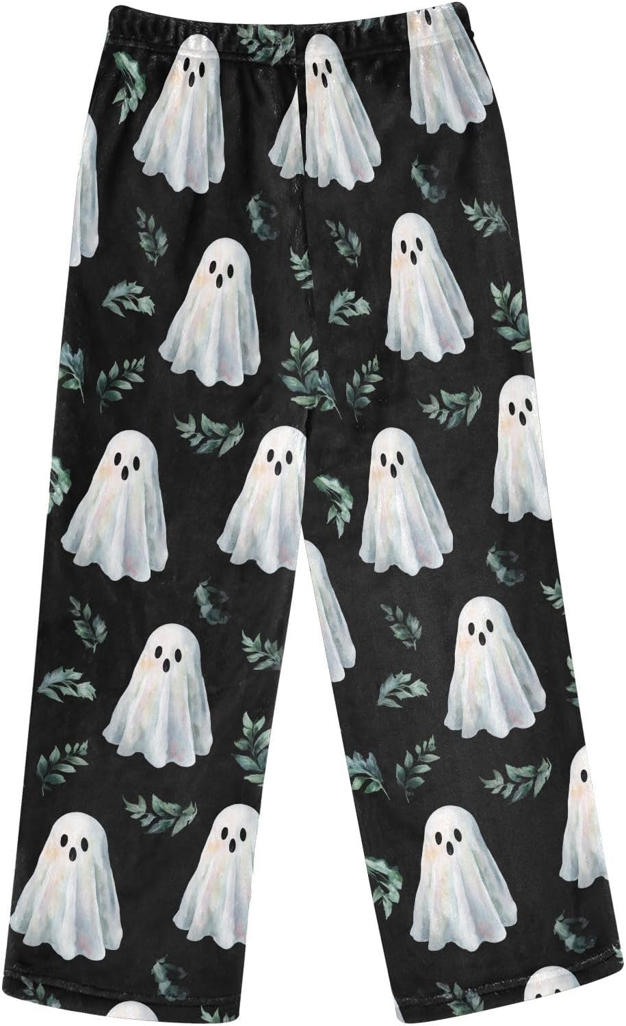 visesunny Watercolor Cute Ghost Boys Pants for Kids Fleece Bottoms Long Jogger Pants Trousers with Pockets Size 6-14Y