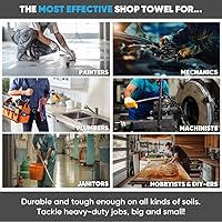 Vista 4 de Microfiber Wholesale Toallas de microfibra Trapos rojos reutilizables de MWipes 50 trapos en una caja Superabsorbentes, lavables a máquina