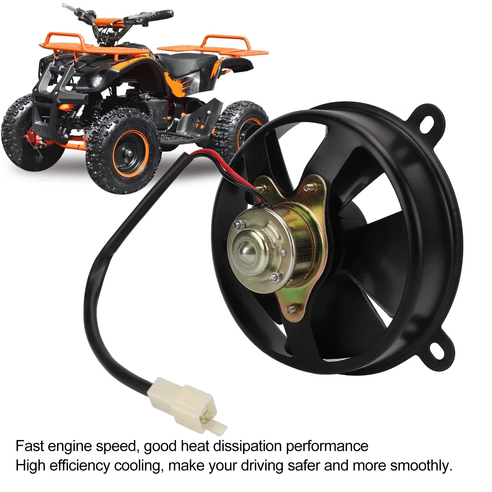 Ventola del radiatore, ventola di raffreddamento elettrica ad alta efficienza a lunga durata per quad 150c 200cc Quad Dirt Bike ATV