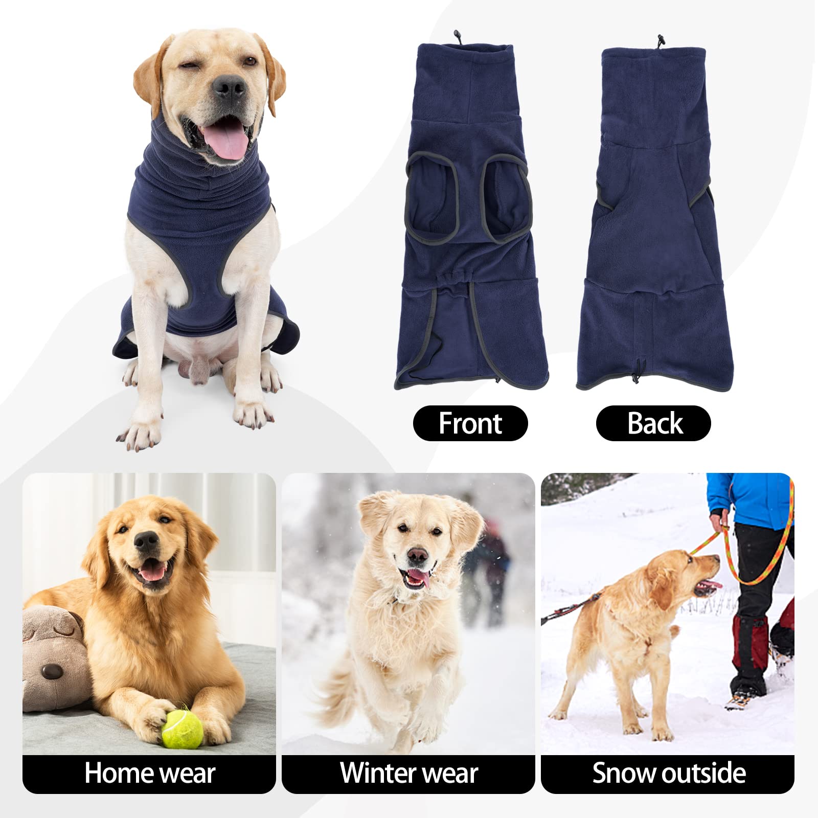 LIANZIMAU cappotti e giubbotti per cani giacca invernale in pile cappotto invernale di design senza maniche abiti elasticizzati maglioni caldi per cani