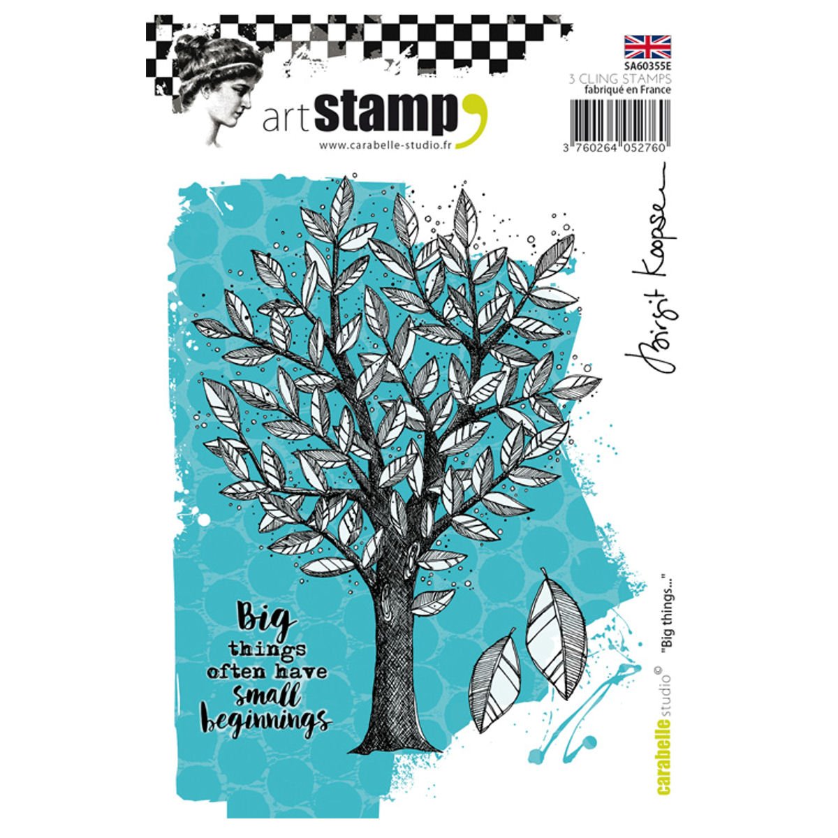 Carabelle StudioSA60355E Cling Art Stamp Big Things for Stamping Projects, Cardmaking, Scrapbooking, Clear, A6