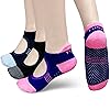 Chaussettes Antidérapantes Yoga – Noir/vert – Taille S – Coton Et Spandex