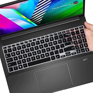 Saco Laptop Keyboard Protector for 2025 Asus Vivobook 15 X1502VA-BQ836WS / BQ835WS / BQ837WS / BQ838WS 15.6 Inch – Ultra-Thin Silicone Cover for Asus Vivobook 15 Keyboard Protection