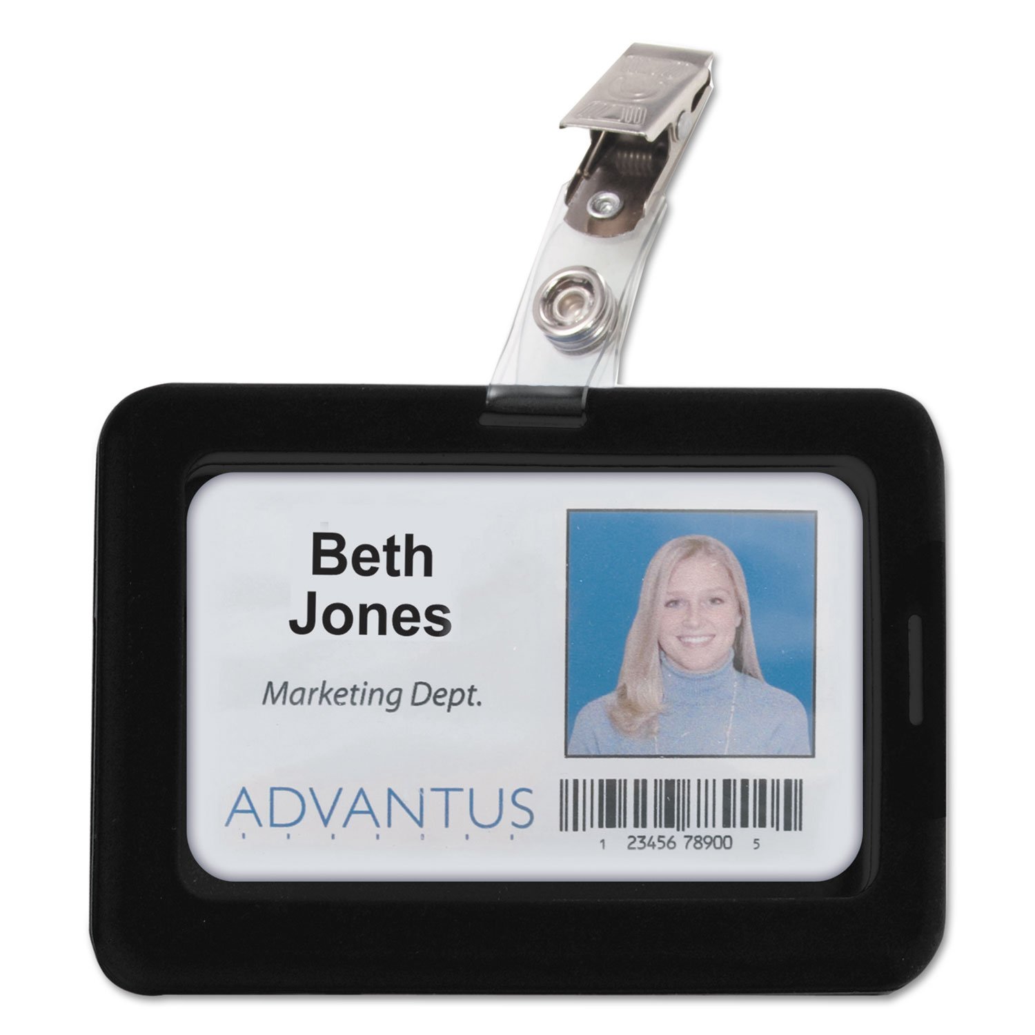 Amazon.com: ADVANTUS Rubberized Horizontal/Vertical Badge Holder