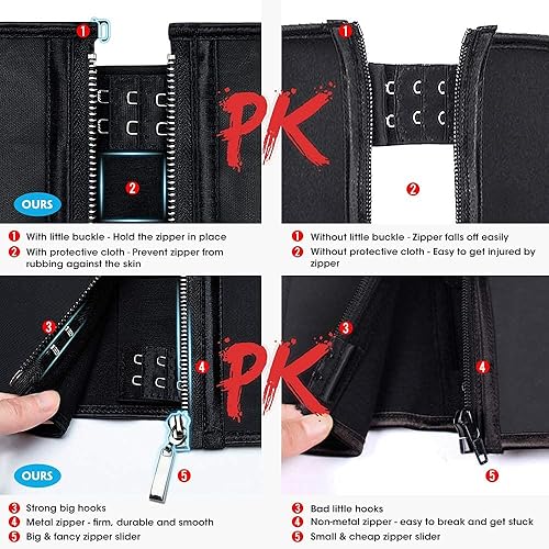 Miniatura 3 de Corsé de látex para entrenamiento de cintura, faja deportiva para mujer