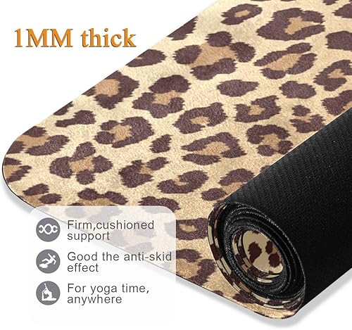 Miniatura 5 de ALAZA Tapete de yoga de piel de serpiente, antideslizante, tapete de entrenamiento para yoga, pilates y ejercicios de suelo