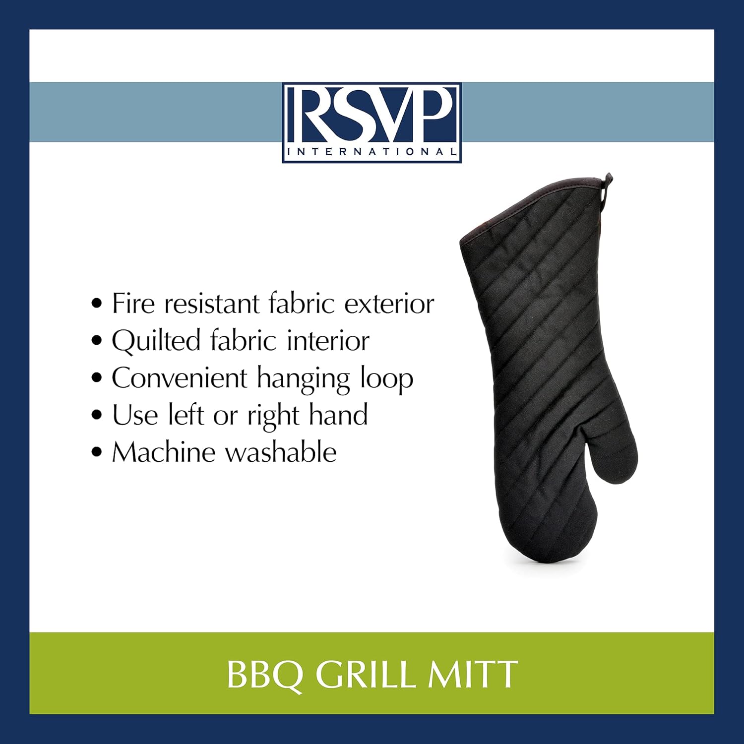 RSVP International Barbeque Grilling Collection Heat Resistant Gloves, 17.7", Fleece Lined, Suede Leather : Patio, Lawn & Garden